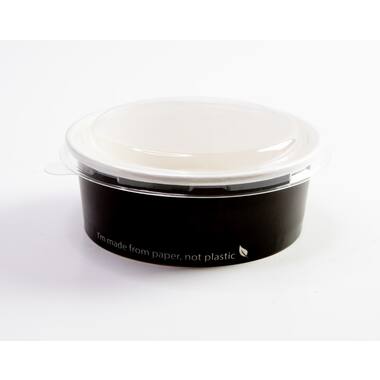 ECO SALADE/FOOD BOWL 360ml ZWART 50st